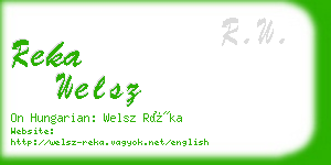 reka welsz business card